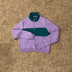 Cropped quarter zip